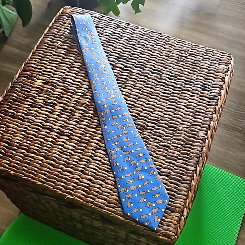 Authentic Hermes dog and ball tie